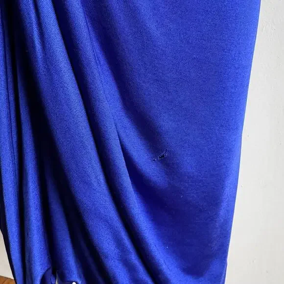 ALEXANDER McQUEEN Blue Ruched Bodycon Dress
